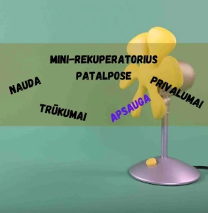 Mini rekuperatorius patalpose: vėdinimas svarbu