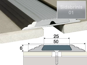 Profilis Effector A10 sujungimo, su juoda guma