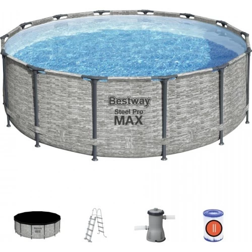 Rėminis baseinas 14FT 427x122cm plieninis Pro Max BESTWAY