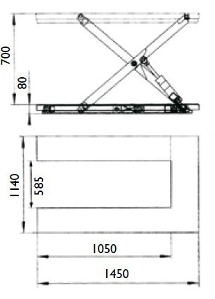 21-32-131 Elektrinis - hidraulinis U-formos pakėlimo stalas NH HTF-U