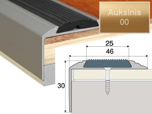 Profilis Effector A38 laiptams, su juoda guma