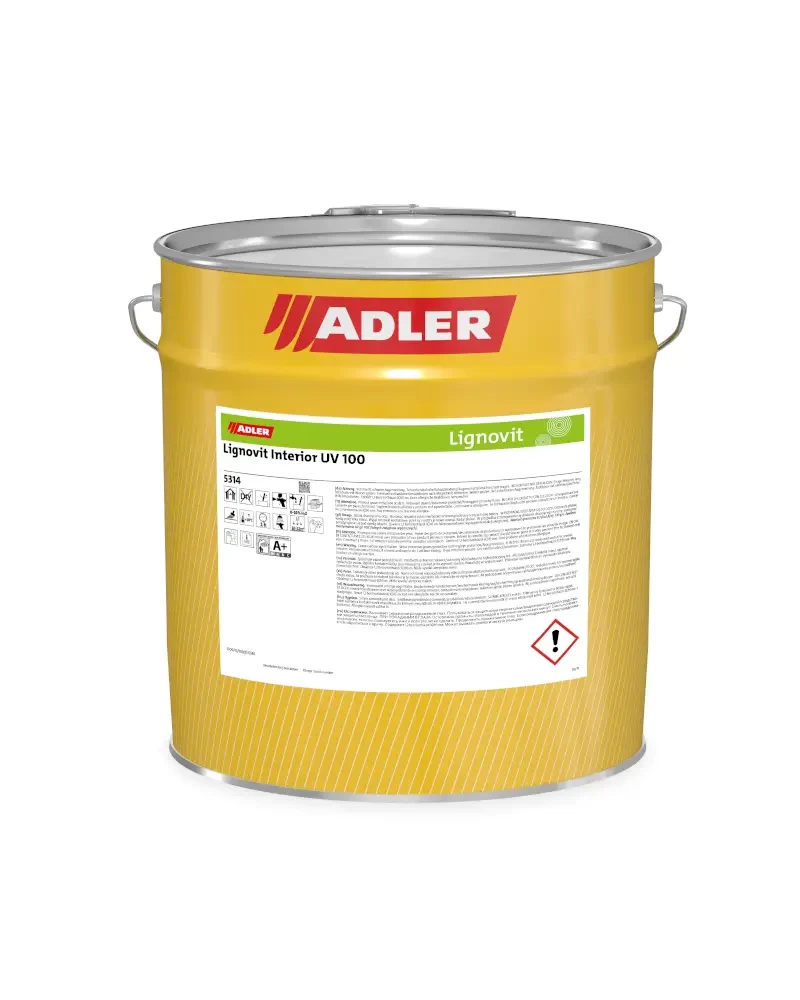 Adler Lignovit Interior UV 100 medienos apdaila su neprilygstama UV apsauga - 22 L - FARBLOS