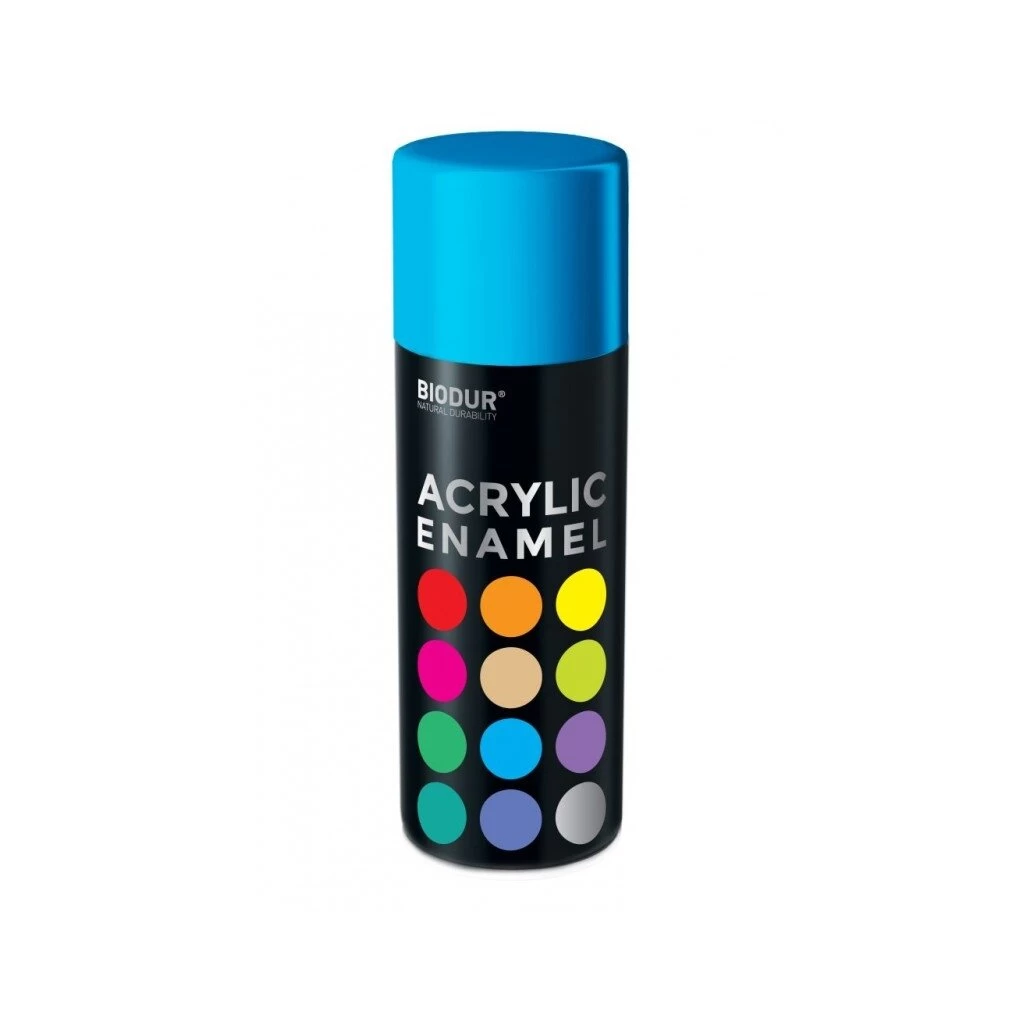 Aerozolinė emalė BIODUR Acrylic, 400ml šviesiai mėlyna sp.