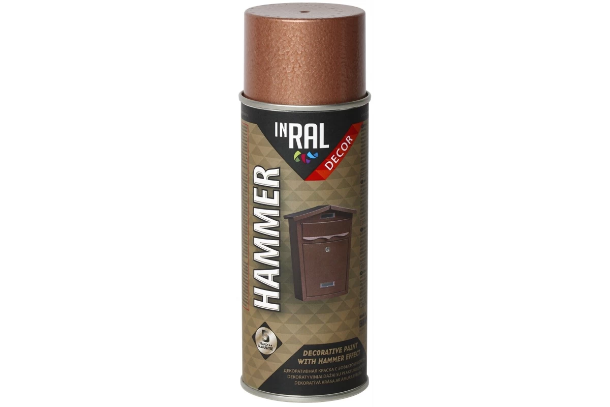 Aerozoliniai dažai INRAL DECOR HAMMER, Varis 400ml