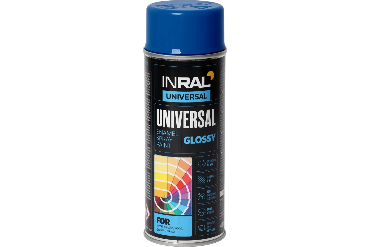 Aerozoliniai dažai INRAL UNIVERSAL, mėlyna (RAL5010), 400ml