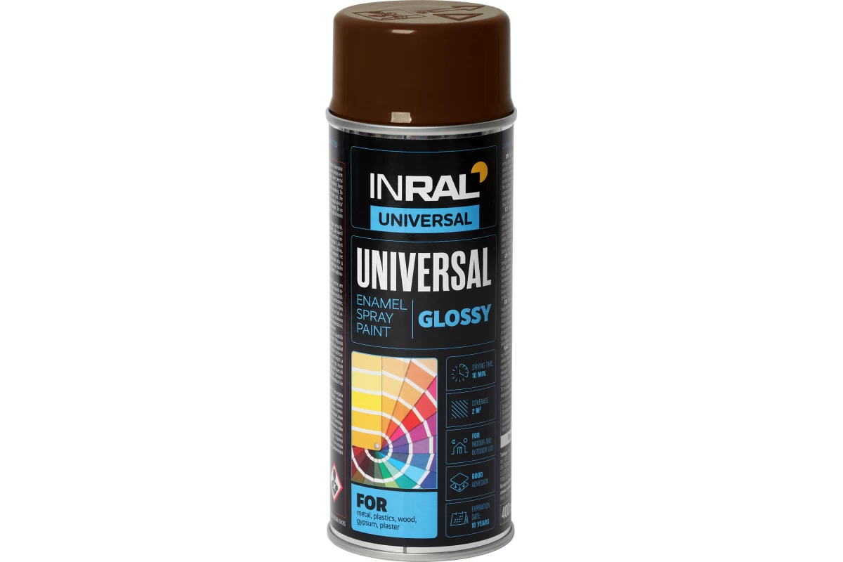 Aerozoliniai dažai INRAL UNIVERSAL, ruda (RAL8016), 400ml