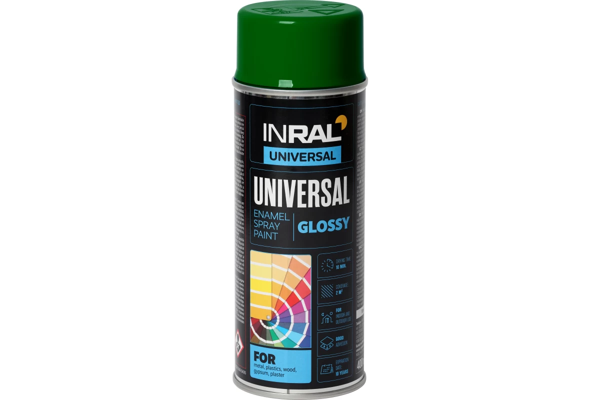 Aerozoliniai dažai INRAL UNIVERSAL, samaninė (RAL6005), 400ml