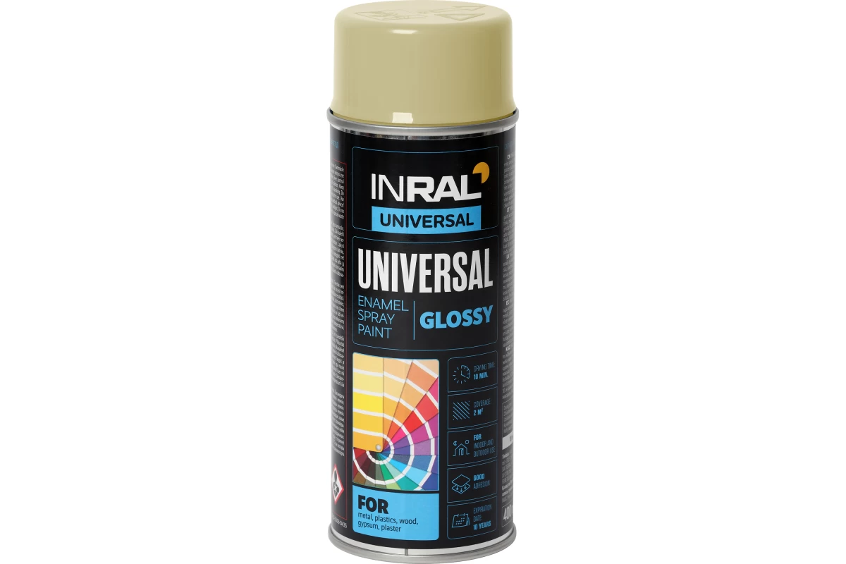 Aerozoliniai dažai INRAL UNIVERSAL, smėlio (RAL1001), 400ml