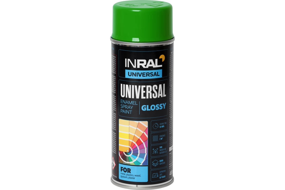 Aerozoliniai dažai INRAL UNIVERSAL, žalia (RAL6029), 400ml