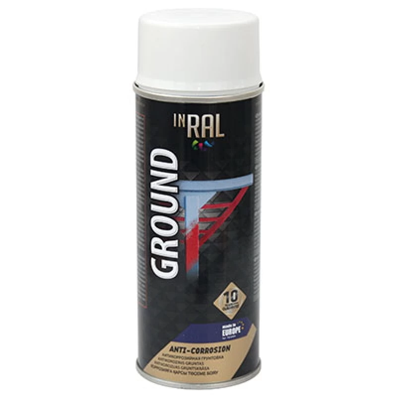 Aerozolinis gruntas INRAL GROUND, Baltas (RAL 9003), 400ml