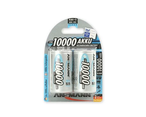 Akumuliatorius R20 (D) 1.2V 10000mAh Ni-Mh ANSMANN (2vnt blisteryje)