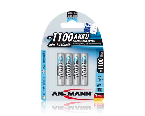 Akumuliatorius R3 (AAA) 1.2V 1100mAh Ni-Mh ANSMANN (4vnt pakuotėje)