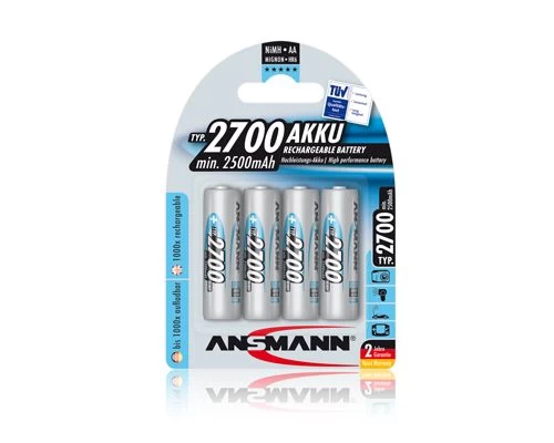 Akumuliatorius R6 (AA) 1.2V 2700mAh Ni-Mh ANSMANN (4vnt blisteryje)