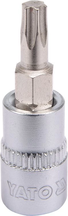 Antgalis įpresuotas į galvutę | 6.3 mm (1/4) | T-Star (Torx) T25 (YT-04305)