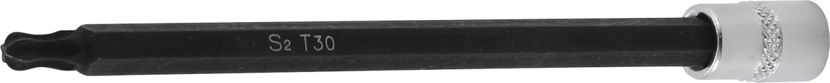 Antgalis įpresuotas į galvutę | 6.3 mm (1/4) | T-Star (Torx) T30 | šarnyrinis | 130 mm (8618-T30)