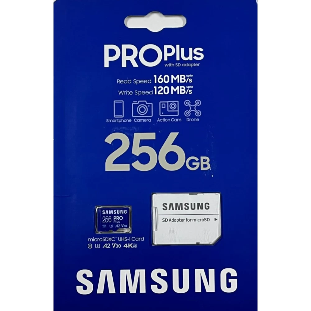 Atminties Kortelė Samsung PRO Plus 256GB su USB 3.0 skaitytuvu (Ekspozicinė prekė)