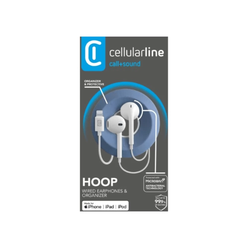 Ausinės Cellularline Hoop, balta (Ekspozicinė prekė)