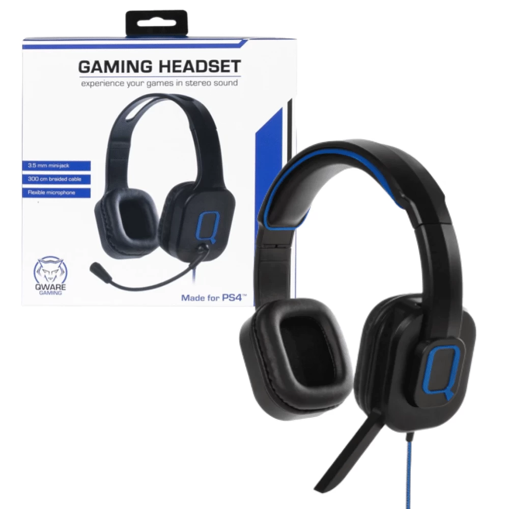 Ausinės Qware Gaming Headset Pro PS4, juoda (Ekspozicinė prekė)