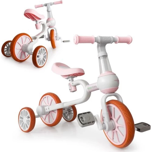 Balansinis dviratukas Ecotoys 4in1, su pedalais ir šoniniais ratukais