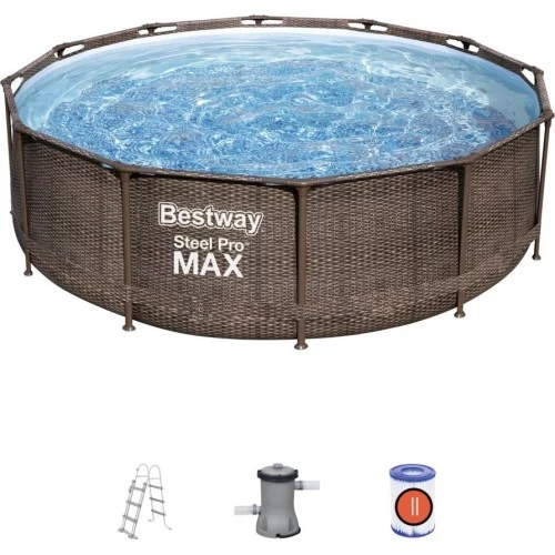 Baseinas 12FT Steel Pro MAX Deluxe BESTWAY