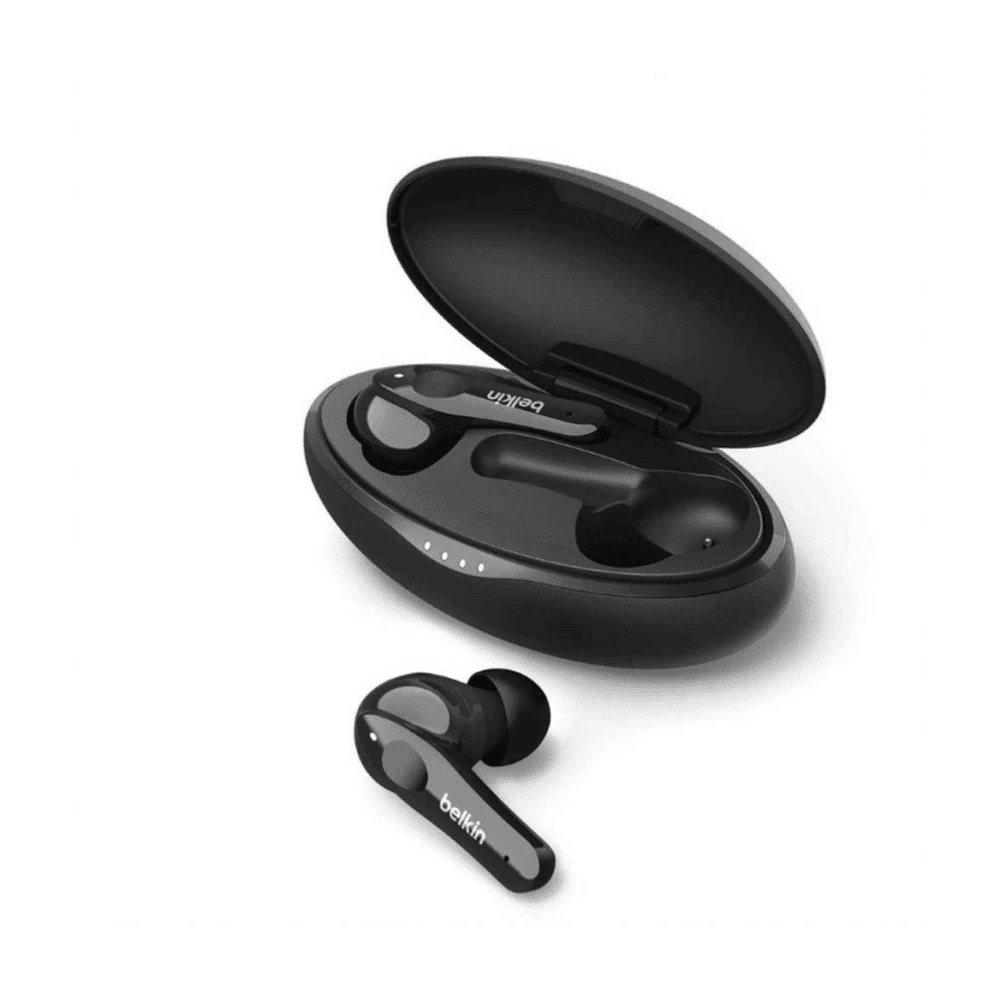 Bevieliai Ausinukai Belkin True Earbuds Soundform Move Plus, juoda (Ekspozicinė prekė)