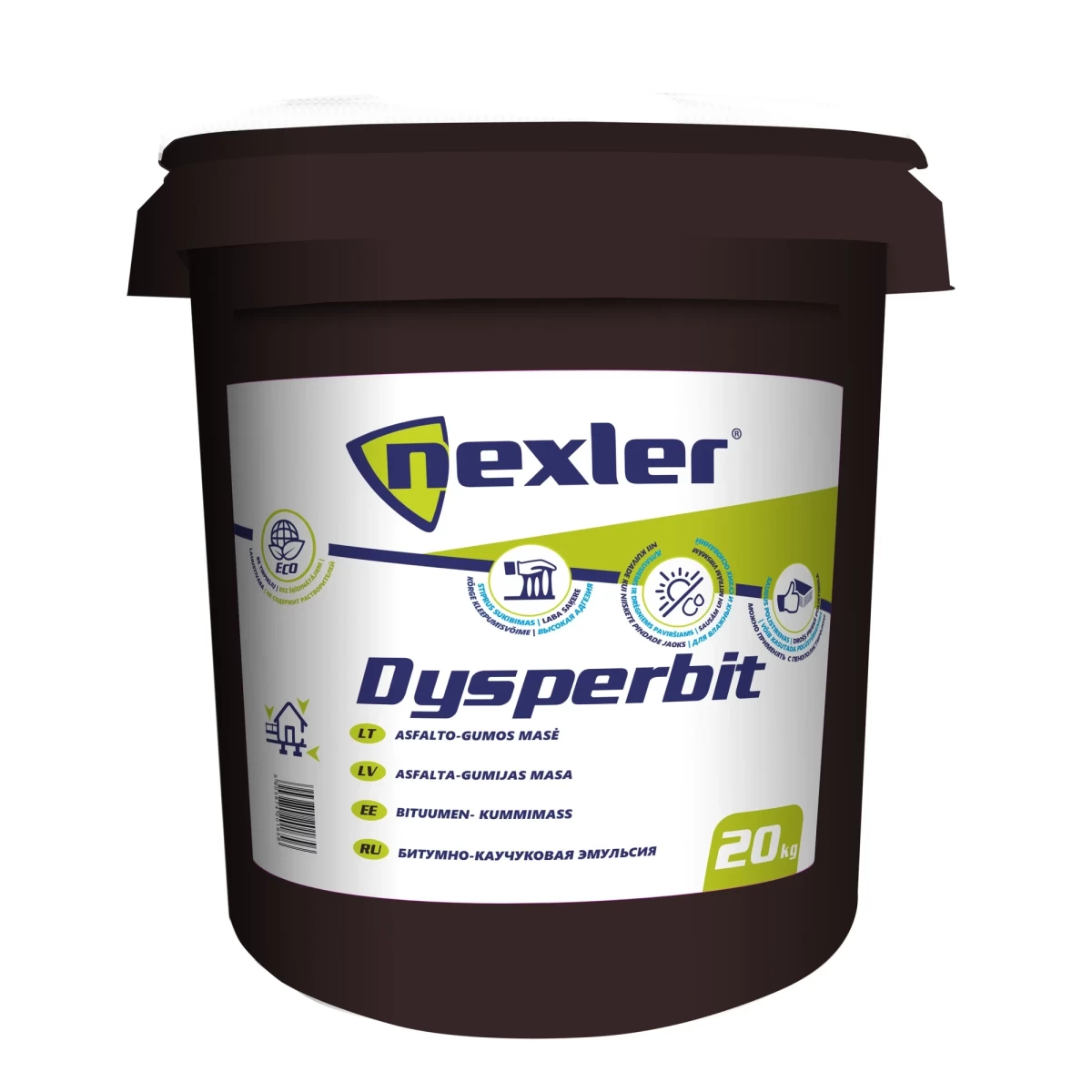 Bituminė-kaučiukinė dispersinė mastika NEXLER Dysperbit DN, 20kg