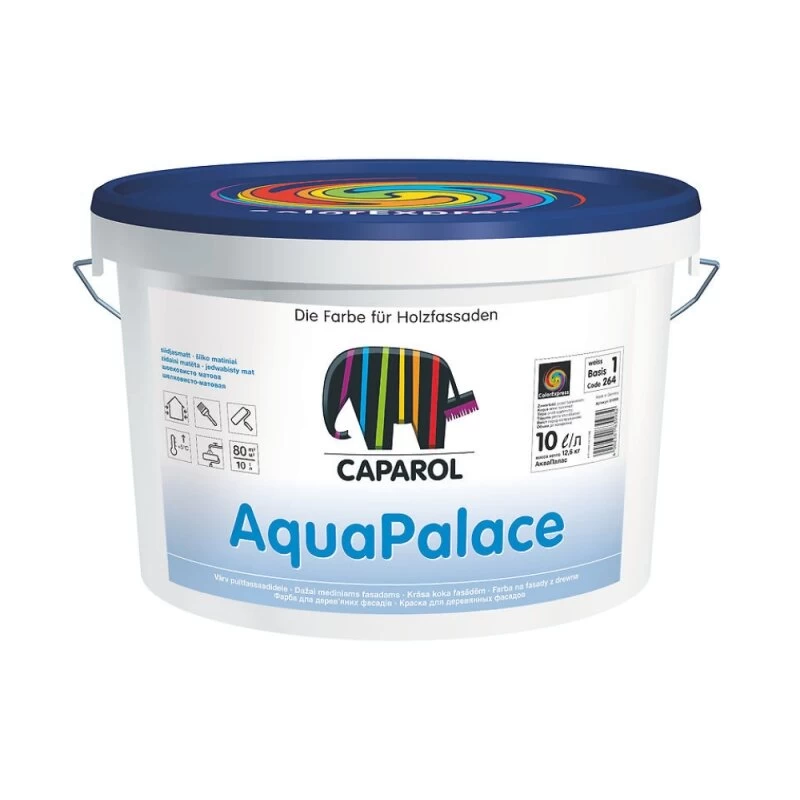 Dažai medienai CAPAROL  Aqua Palace A bazė, 10l