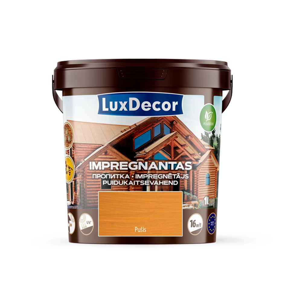 Dekoratyvins medienos impregnantas Luxdecor, (Pušis) 1l