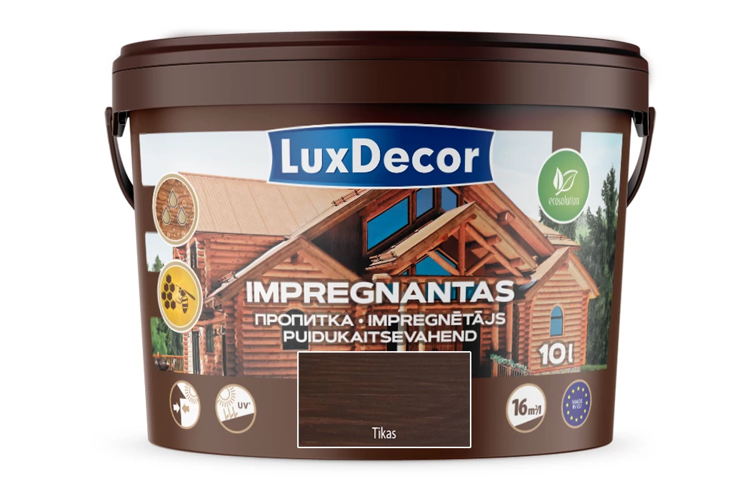 Dekoratyvins medienos impregnantas Luxdecor, (Tikas) 10l