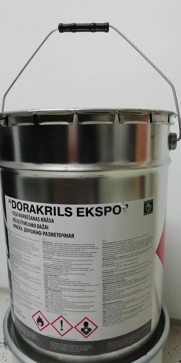 Dažai asfalto ženklinimui Dorakrils ekspo