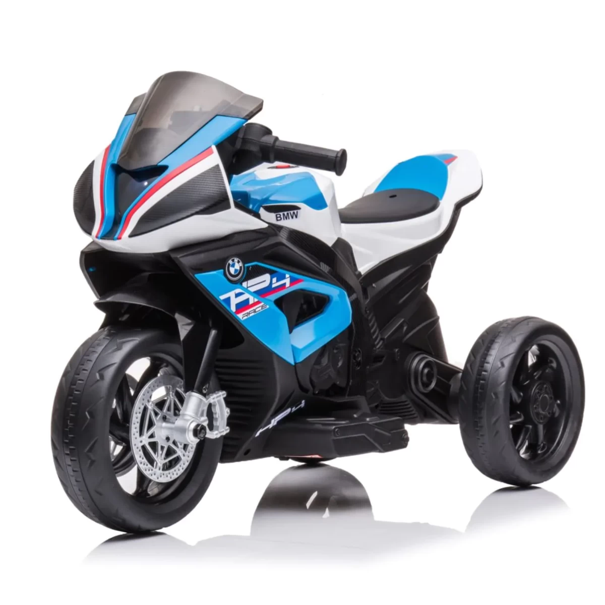 Elektrinis vaikiškas motociklas BMW HP4 Race Trike 6V (Ekspozicinė prekė)