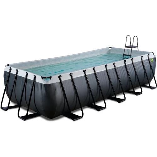 EXIT Black Leather pool 540x250x122cm with sand filter pump - black