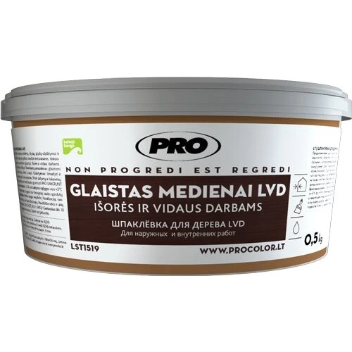 Glaistas medienai PRO LVD, 0,5kg baltas