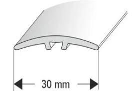 GRINDŲ APDAILOS PORFILIS L30 SUJUNG. SIDABRINIS 30/93CM A