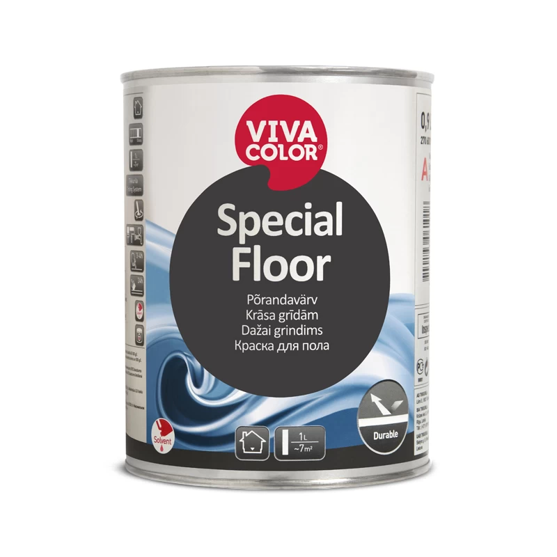 Grindų dažai VIVACOLOR Special Floor A bazė, 0,9l