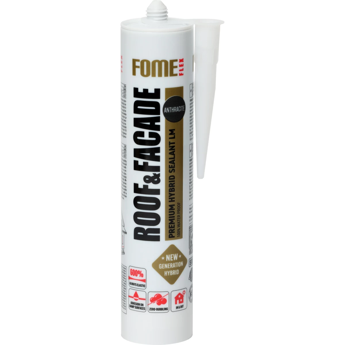 Hermetikas FOME FLEX Hybrid Roof and Facade LM, 300ml antracito sp.