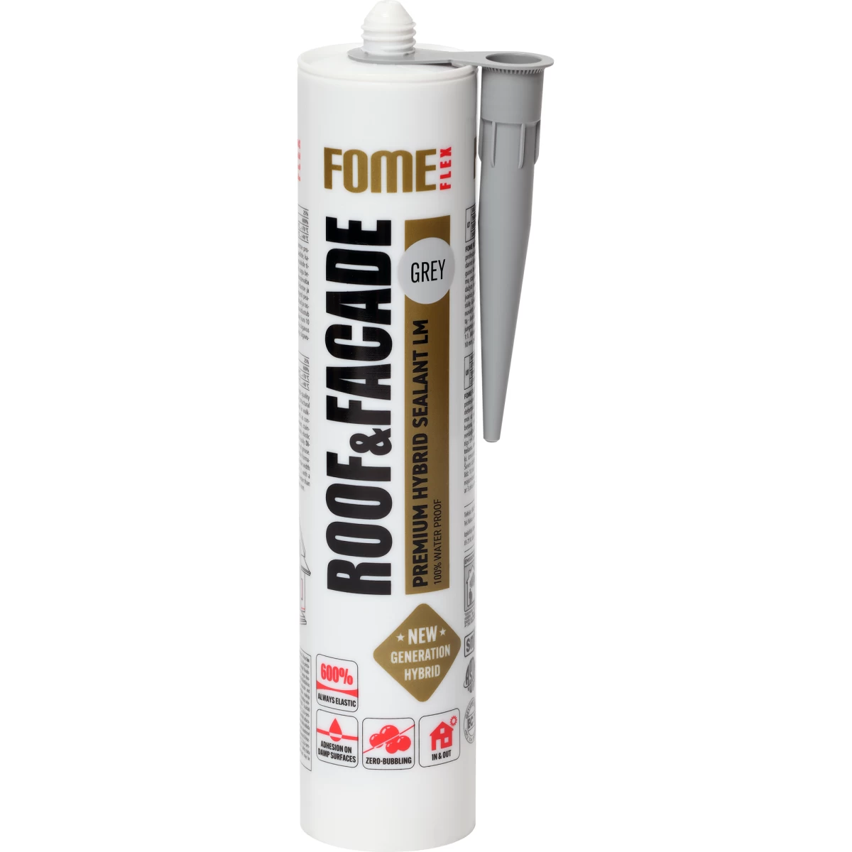 Hermetikas FOME FLEX Hybrid Roof and Facade LM, 300ml pilka sp.