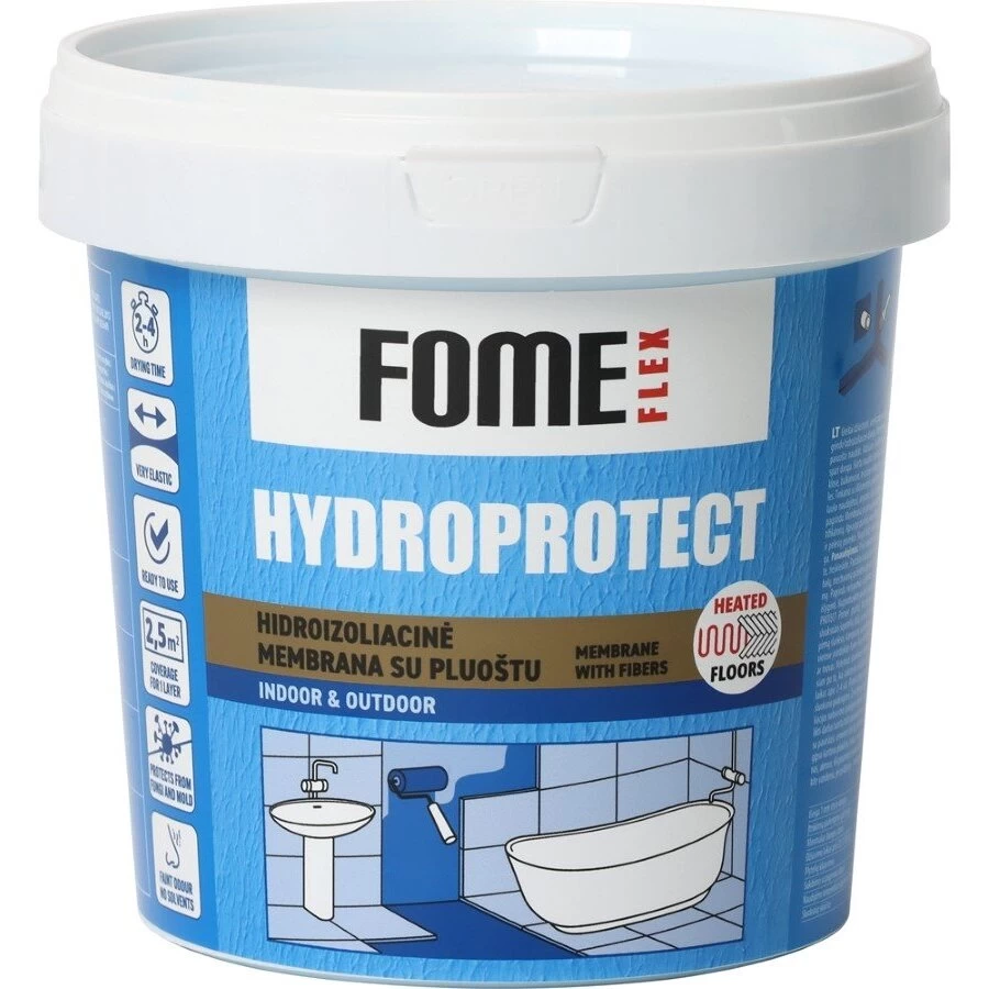 Hidroizoliacija su pluoštu FOME FLEX HydroProtect Membrane, 1,5kg