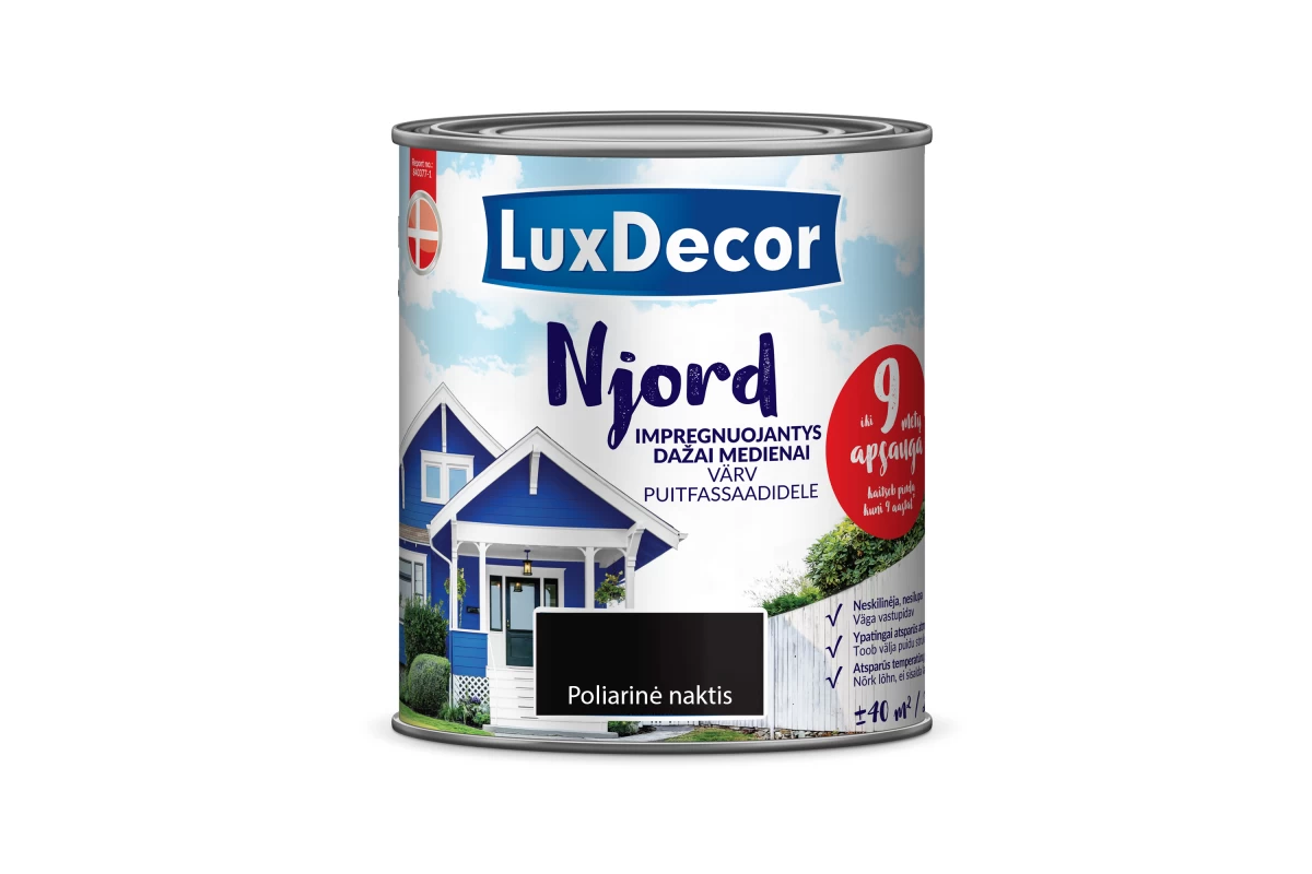 Impregnuojantys dažai LuxDecor Njord, Poliarinė naktis, 0,75 L