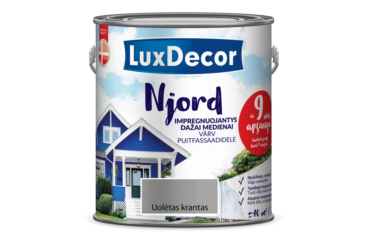 Impregnuojantys dažai LuxDecor Njord, Uolėtas krantas, 2,5 L