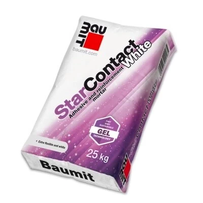 Klijavimo ir armavimo mišinys BAUMIT Starcontact White, 25kg balta sp.