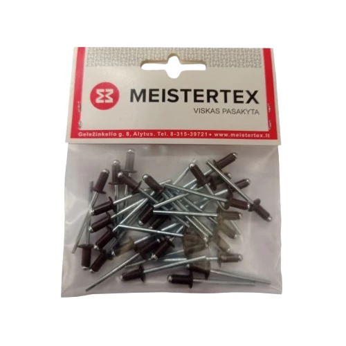 Kniedės MEISTERTEX RAL8017, 4x8 30vnt