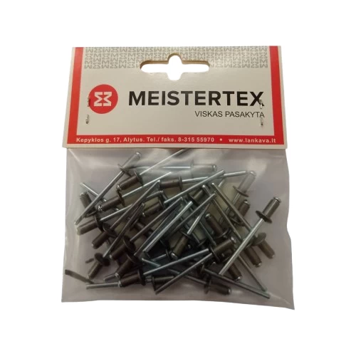 Kniedės MEISTERTEX RAL9007, 4x8 30vnt