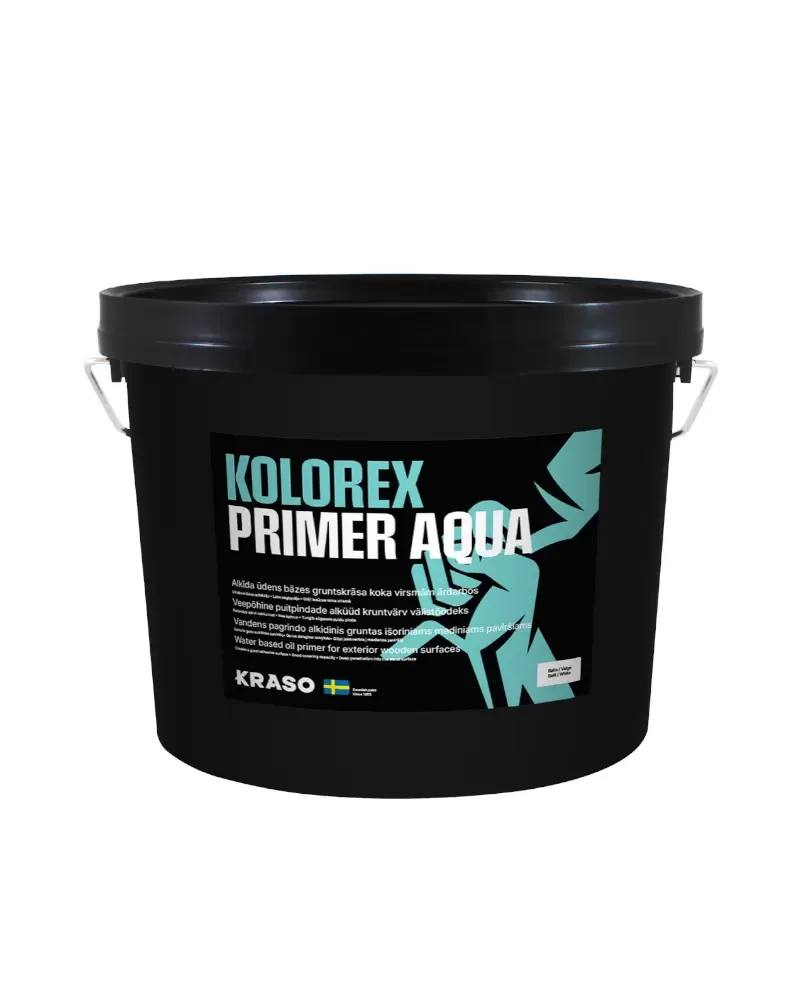 KRASO KOLOREX PRIMER AQUA išoriniams mediniams paviršiams - 10 L