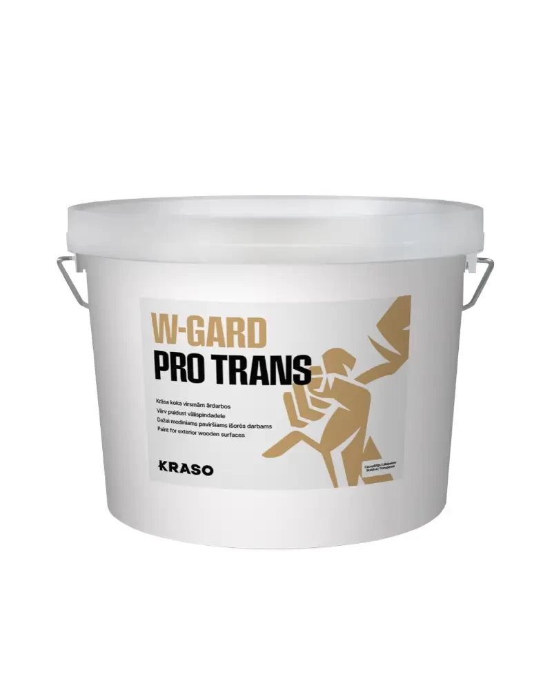 KRASO W-GARD PRO TRANS - Ilgaamžė lauko medienos dažyvė, sukurianti pusiau blizgų paviršių - Pusiau blizgus - C - 9 L