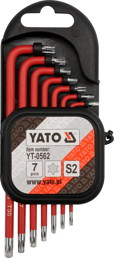 L-tipo raktų komplektas YATO YT-0562 | TORX TR | T9-T30 | 7VNT.