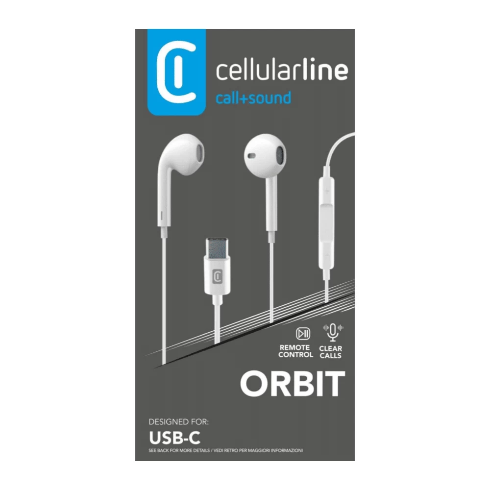 Laidiniai Ausinukai Cellularline call+sound Orbit, balta (Ekspozicinė prekė)