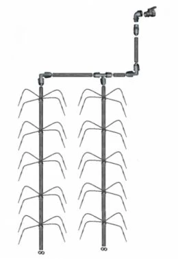 Laistymo sistema gravitacinė KLASIKA SPIDER 4