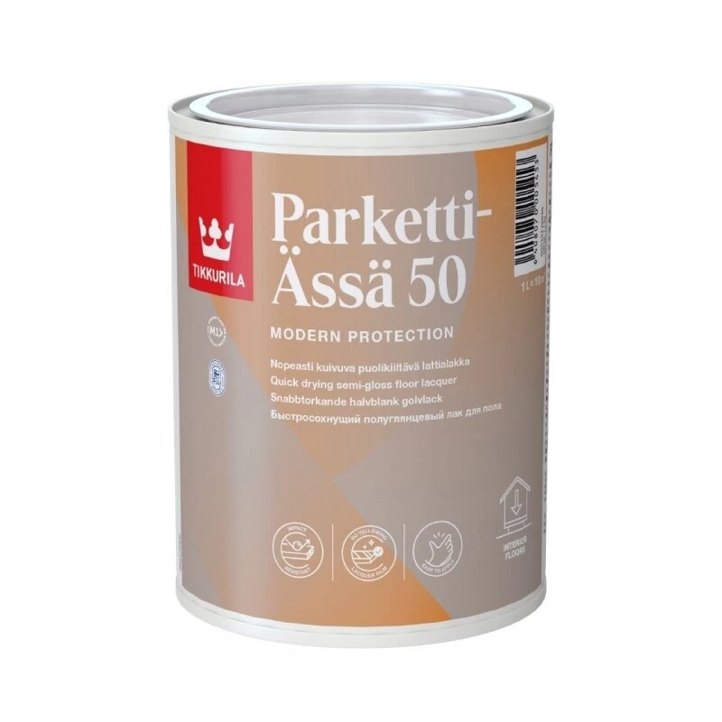 Lakas TIKKURILA Parketti-Assa 50, 1l pusiau blizgus