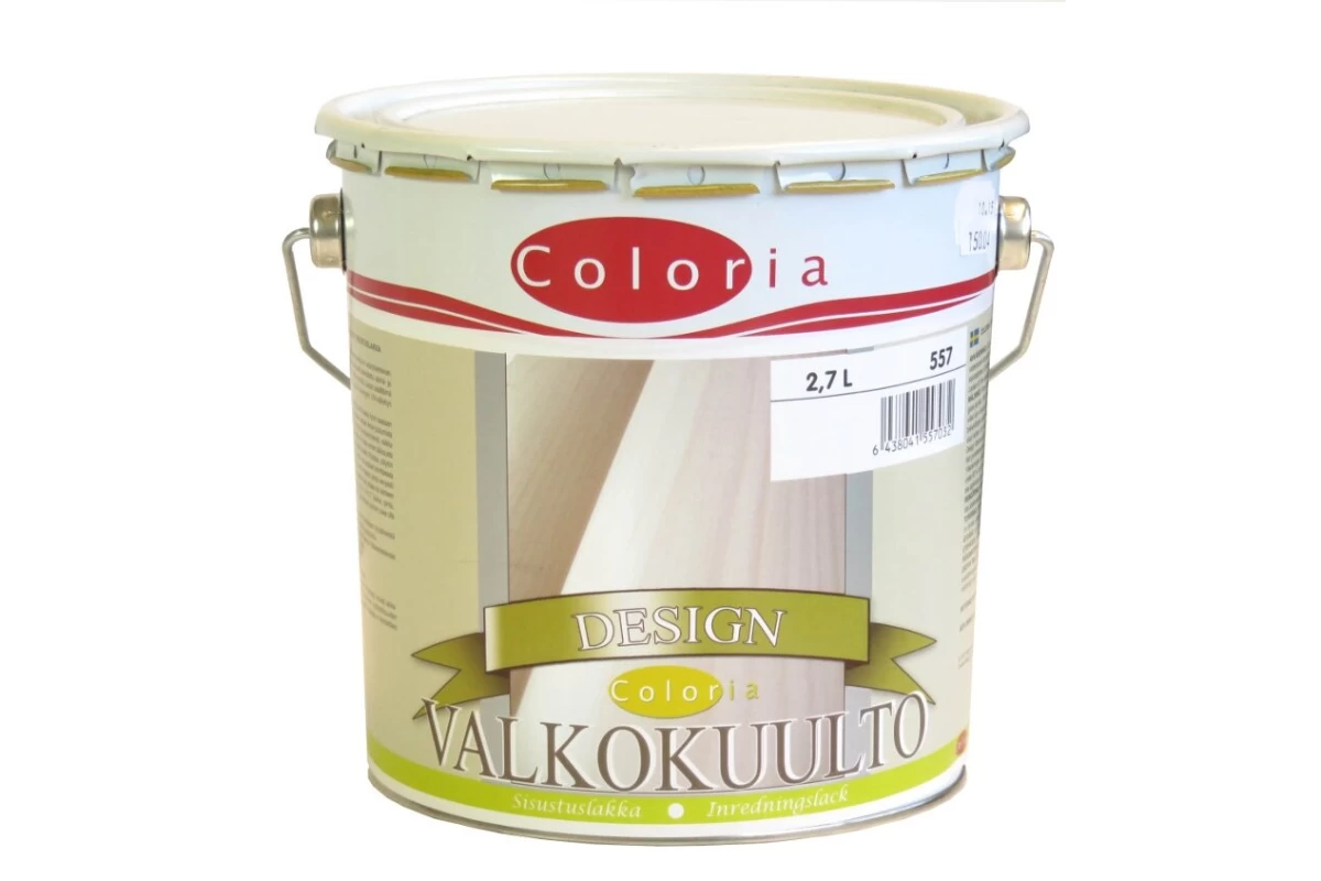 Lakas VALKOKUULTO Coloria Design, 2,7l baltas